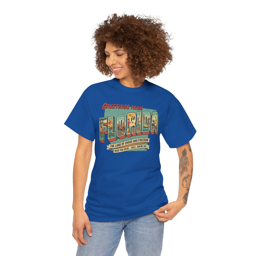 Florida Man 'We Wish You Were Here' T-Shirt — Greetings From Florida News Headlines