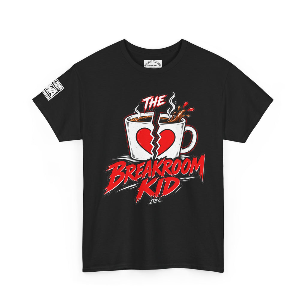 Breakroom Kid Tee — “I Think I’m TIRED. I Know I’m COMFY.” Coffee Shop Graphic Tee