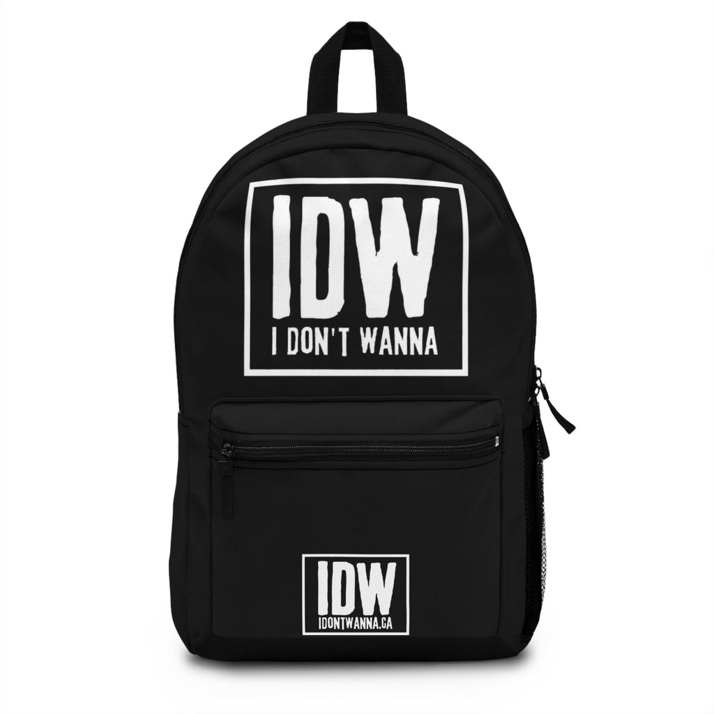 IDW 'I Don't Wanna' Black Graphic Backpack