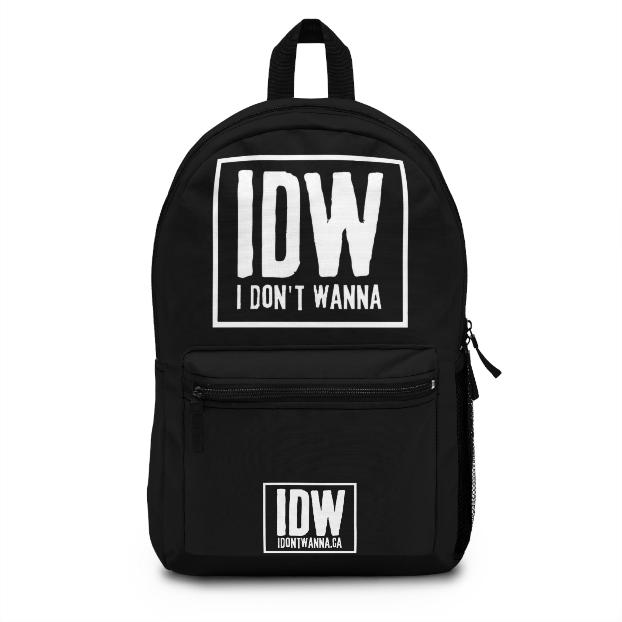 IDW 'I Don't Wanna' Black Graphic Backpack