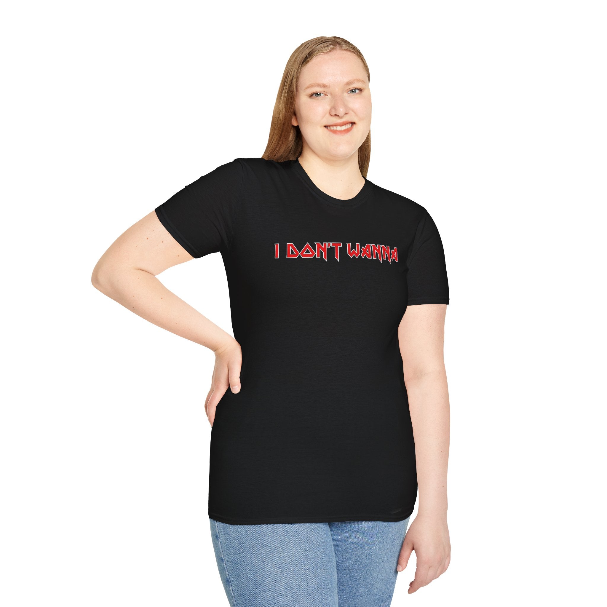 I Don't Wanna — 80s New Wave/British Heavy Metal Band Logo T-Shirt