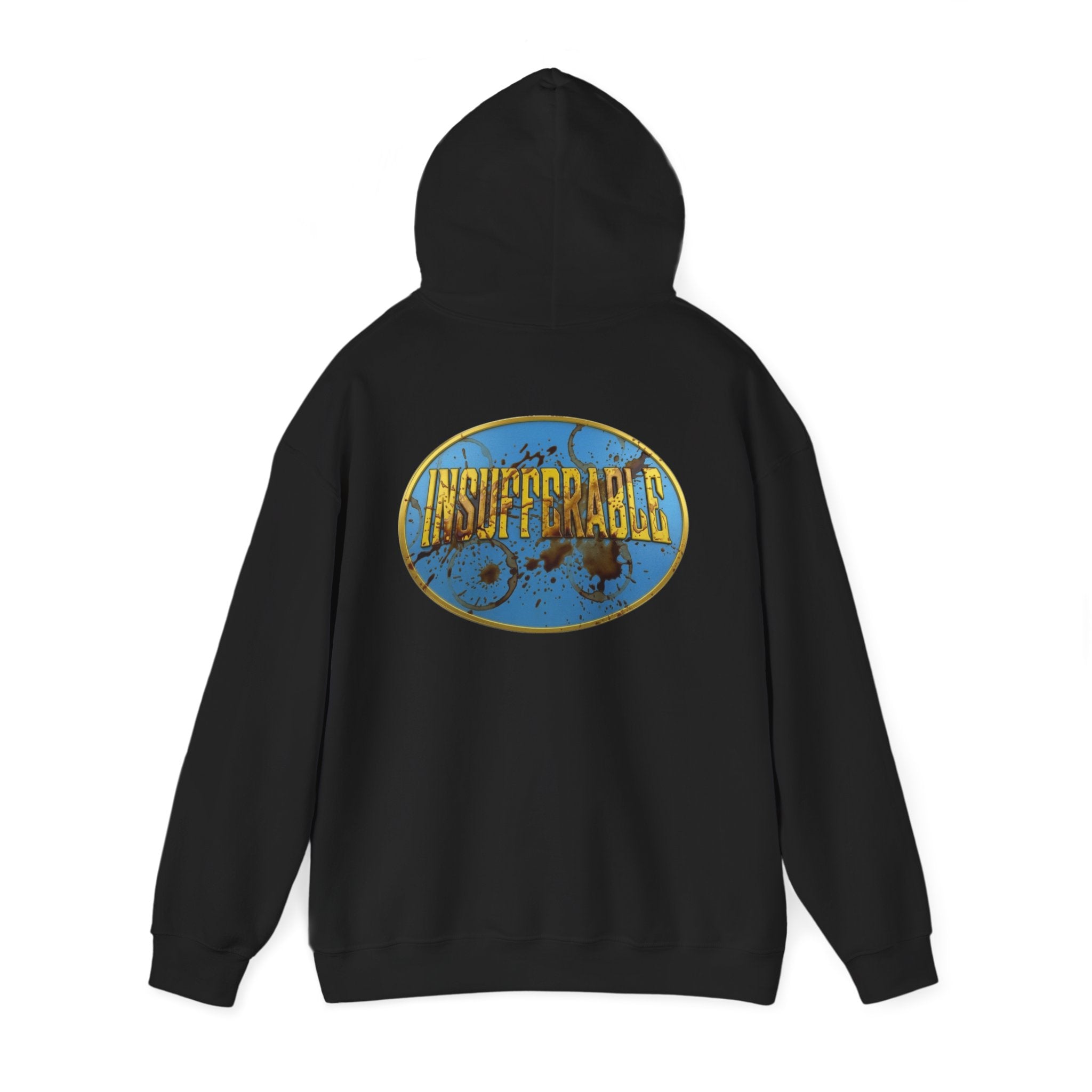 Insufferable Before Coffee Hoodie — Invincible-Inspired Double Logo Coffee Lover Hoodie