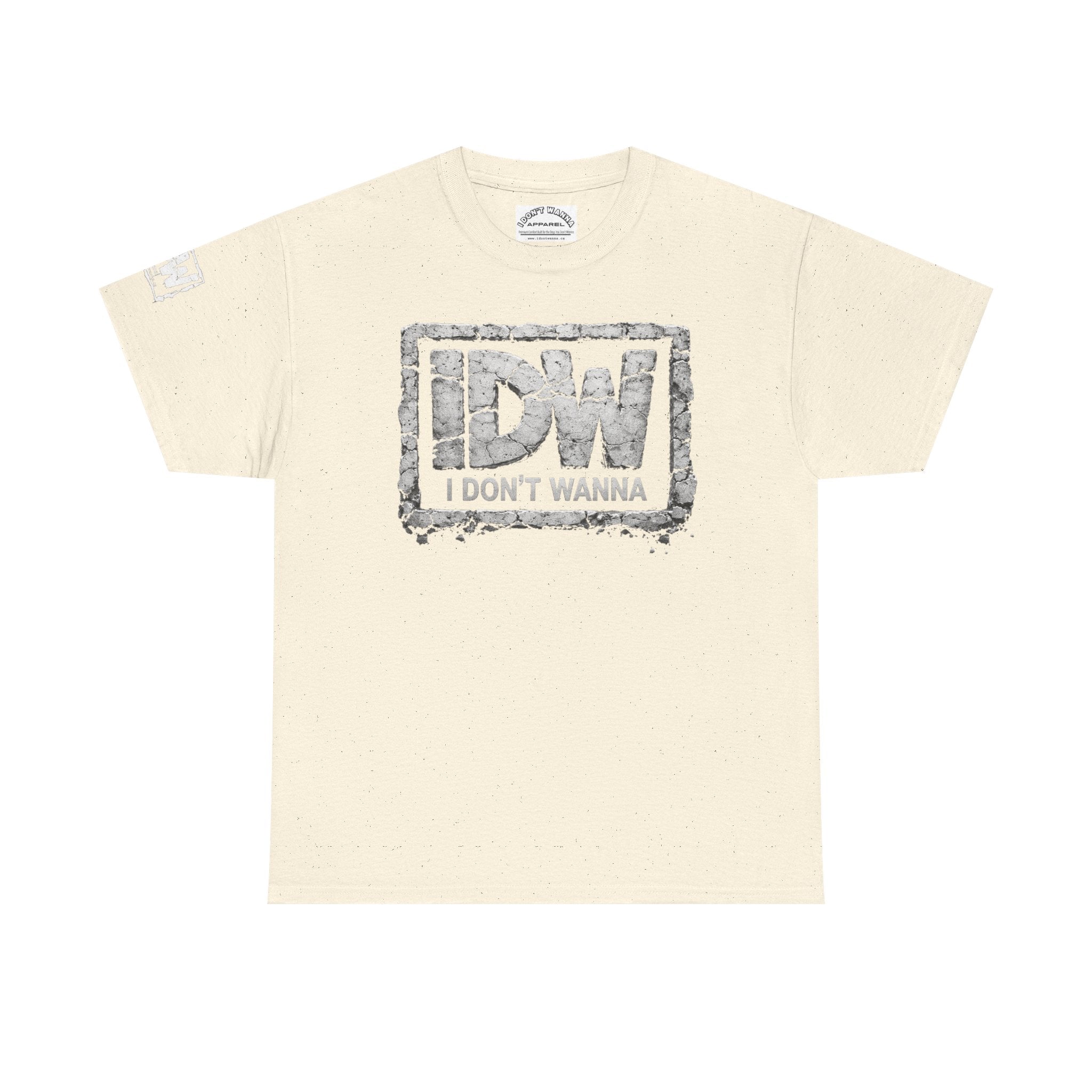 Distressed 3D Concrete IDW Logo T-Shirt — Vintage Urban Graphic Tee