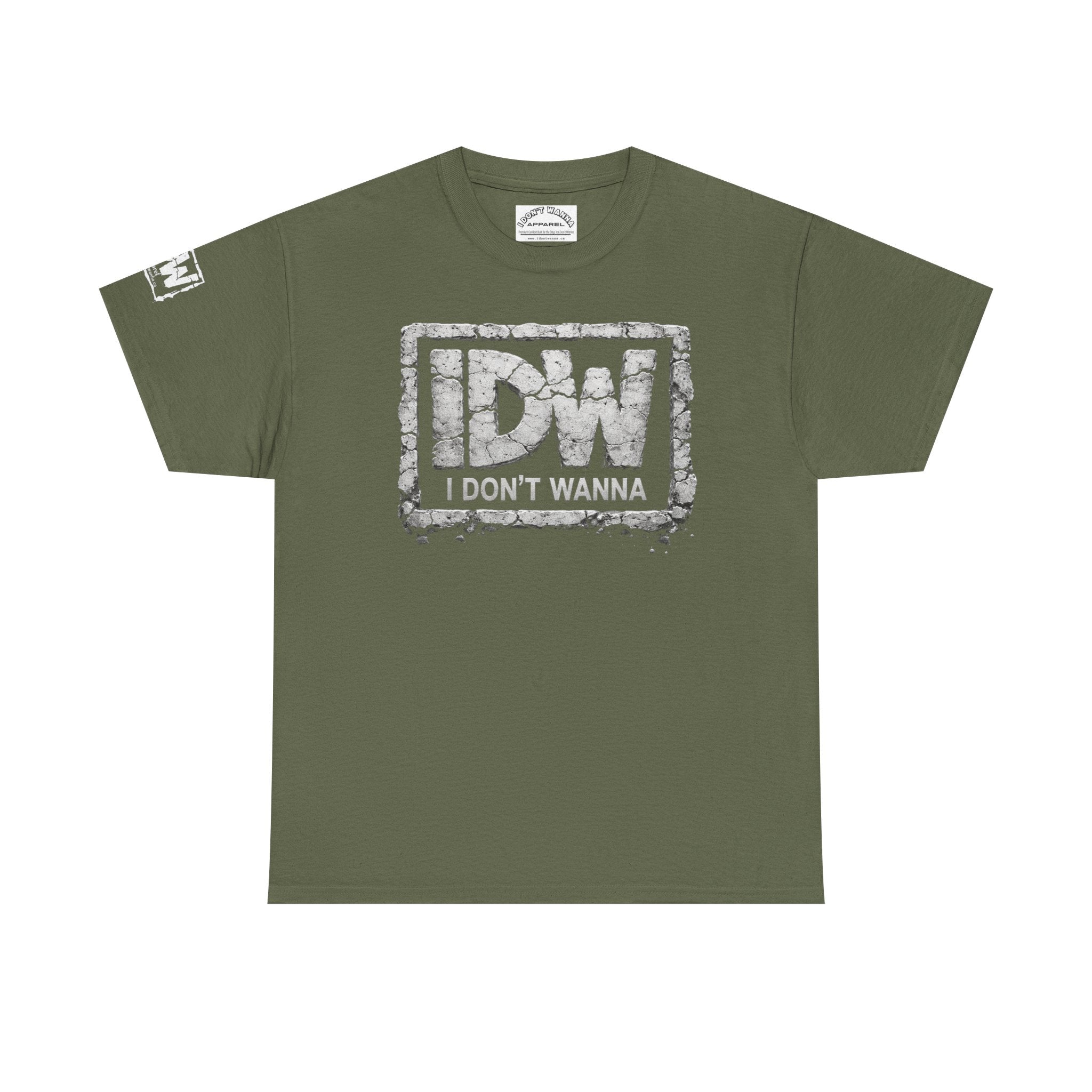 Distressed 3D Concrete IDW Logo T-Shirt — Vintage Urban Graphic Tee