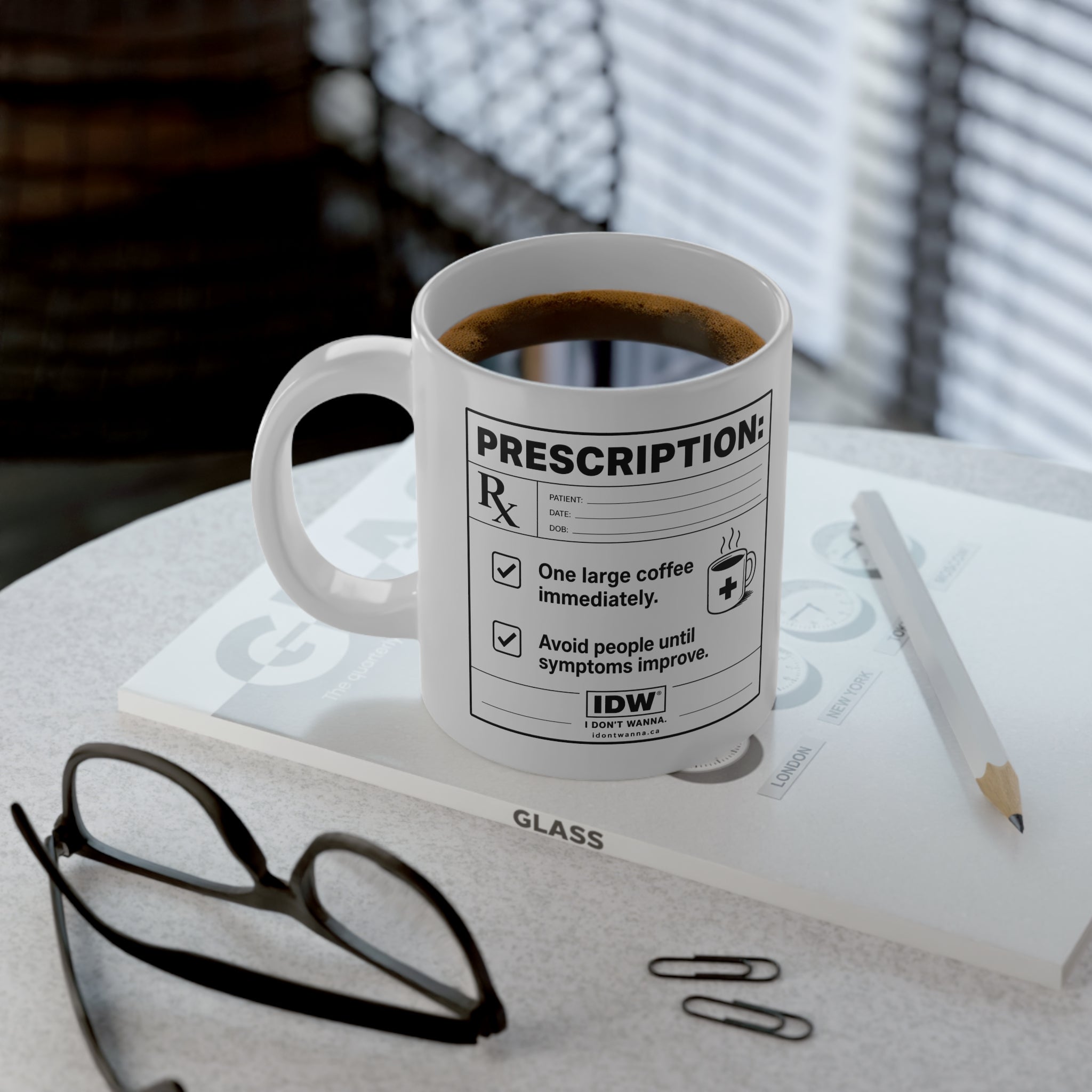 Jumbo Mug — Coffee Prescription 20oz Ceramic Mug