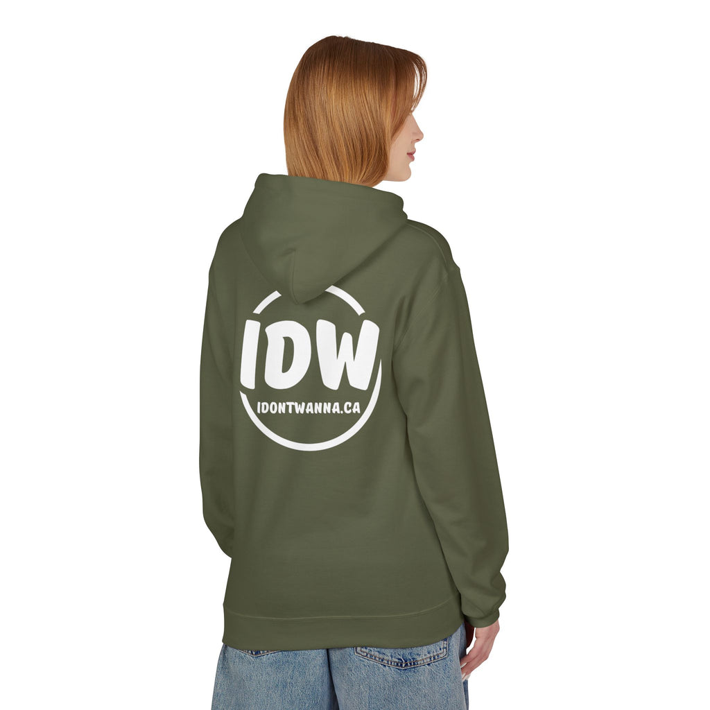 “I Don’t Wanna” Cozy Fleece Hoodie — Bold Mood-Status Pullover