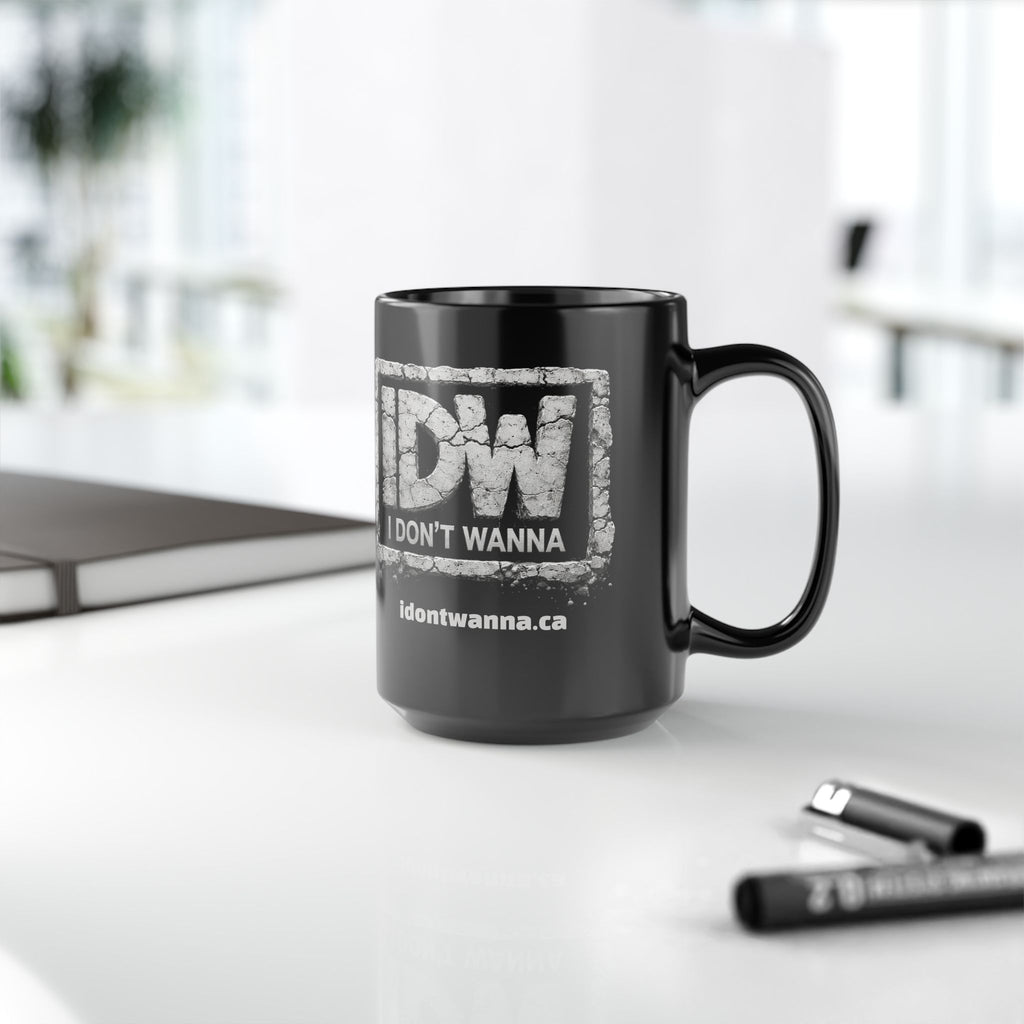 I Don’t Wanna Concrete Logo Coffee Mug — Black 11oz/15oz