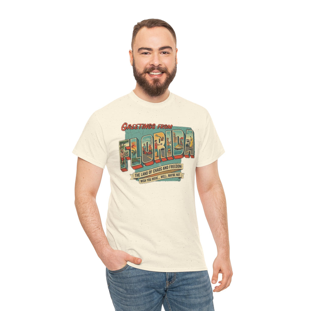 Florida Man 'We Wish You Were Here' T-Shirt — Greetings From Florida News Headlines