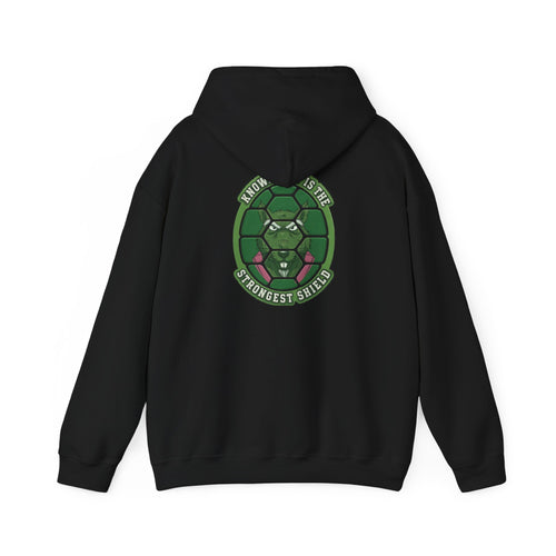 "Knowledge Is the Strongest Shield" Hoodie — Wisdom Quote Pullover Hoodie