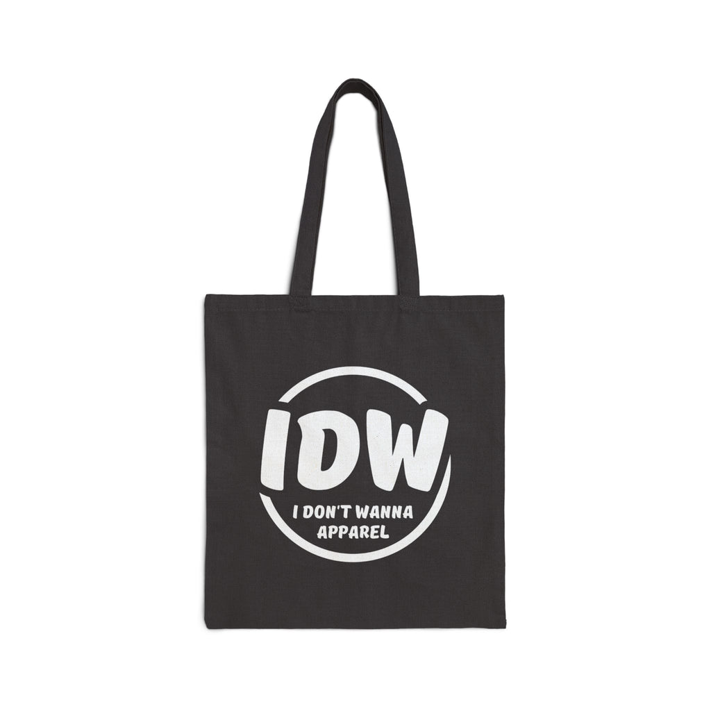 I Don’t Wanna Canvas Tote — Funny Minimalist Cotton Shopper