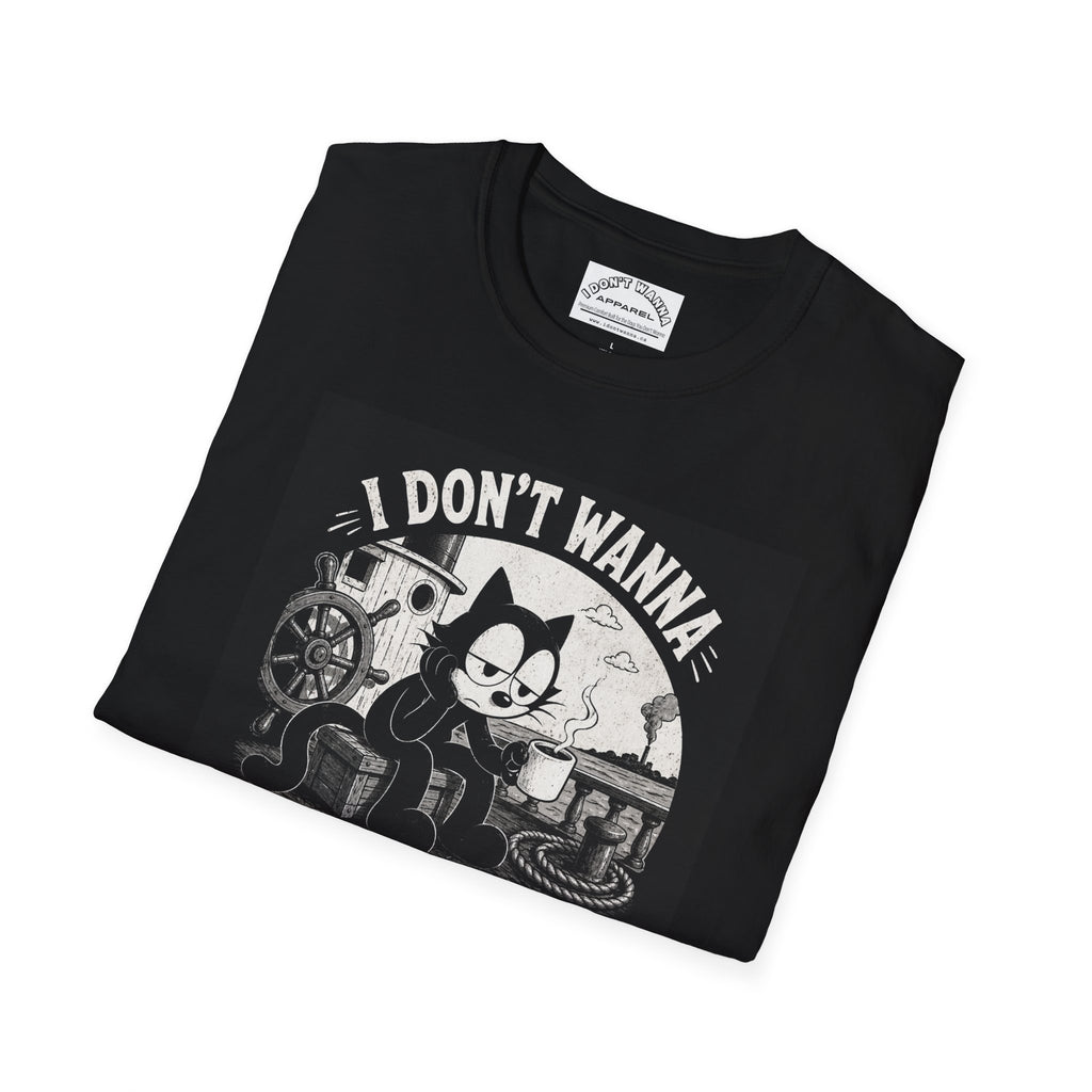I Don't Wanna I'm Already Tired Tomorrow Retro Tee — Doom Cat Coffee T-Shirt