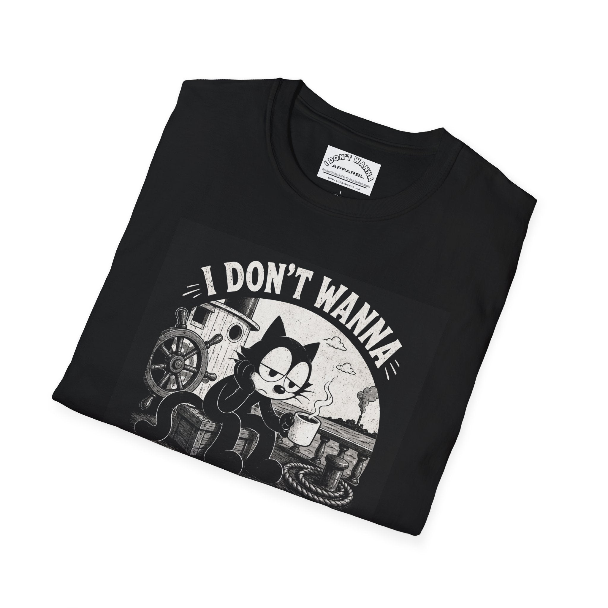 I Don't Wanna I'm Already Tired Tomorrow Retro Tee — Doom Cat Coffee T-Shirt