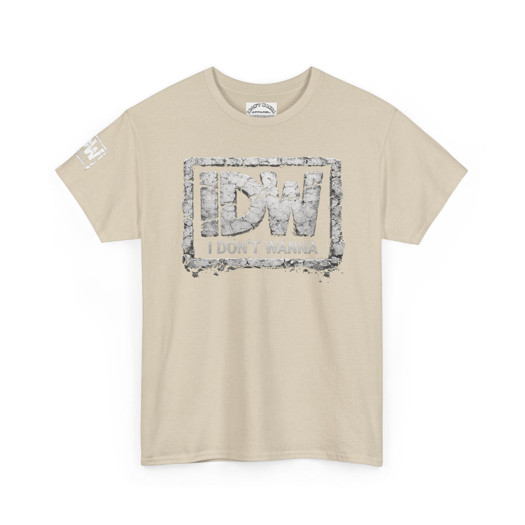 Distressed 3D Concrete IDW Logo T-Shirt — Vintage Urban Graphic Tee