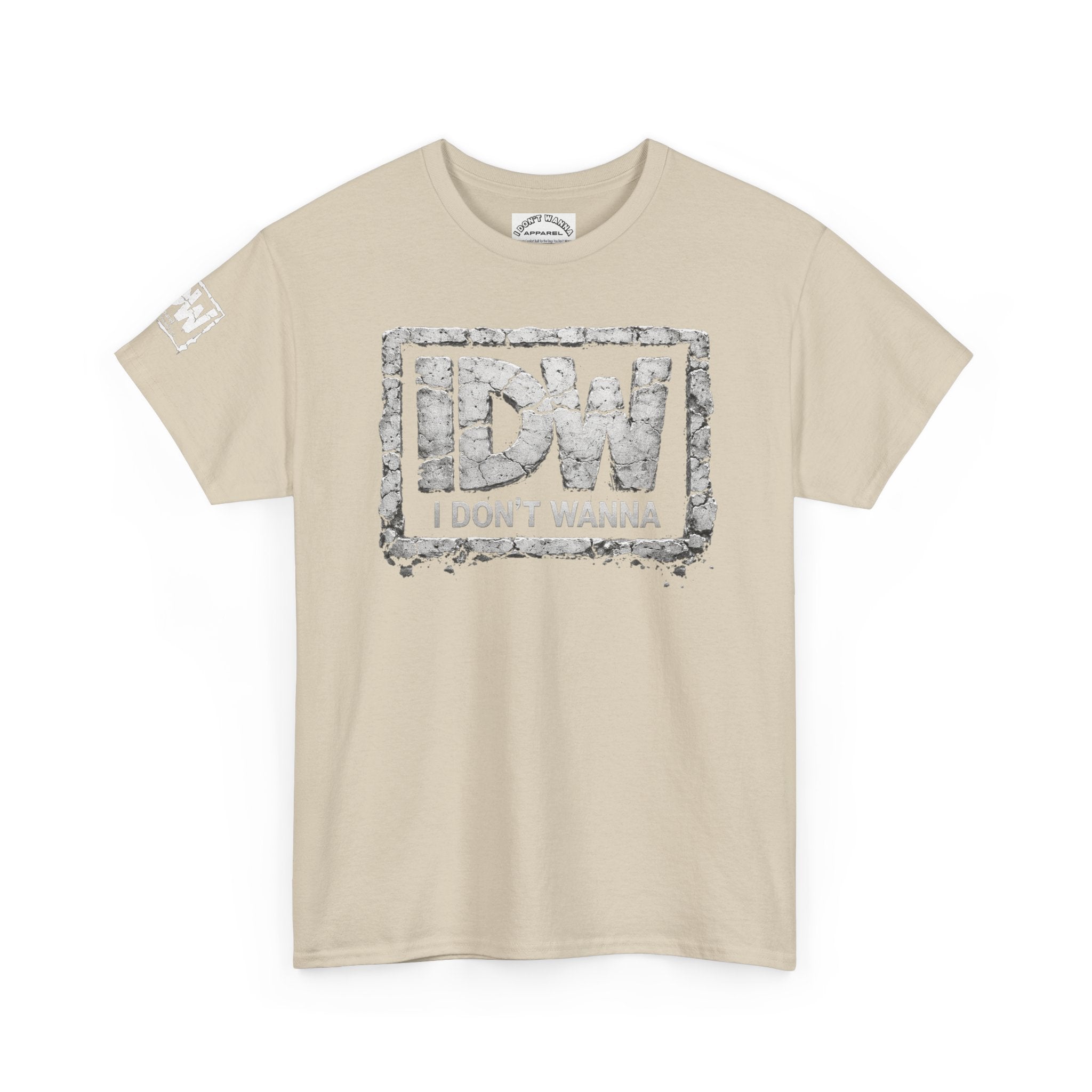 Distressed 3D Concrete IDW Logo T-Shirt — Vintage Urban Graphic Tee