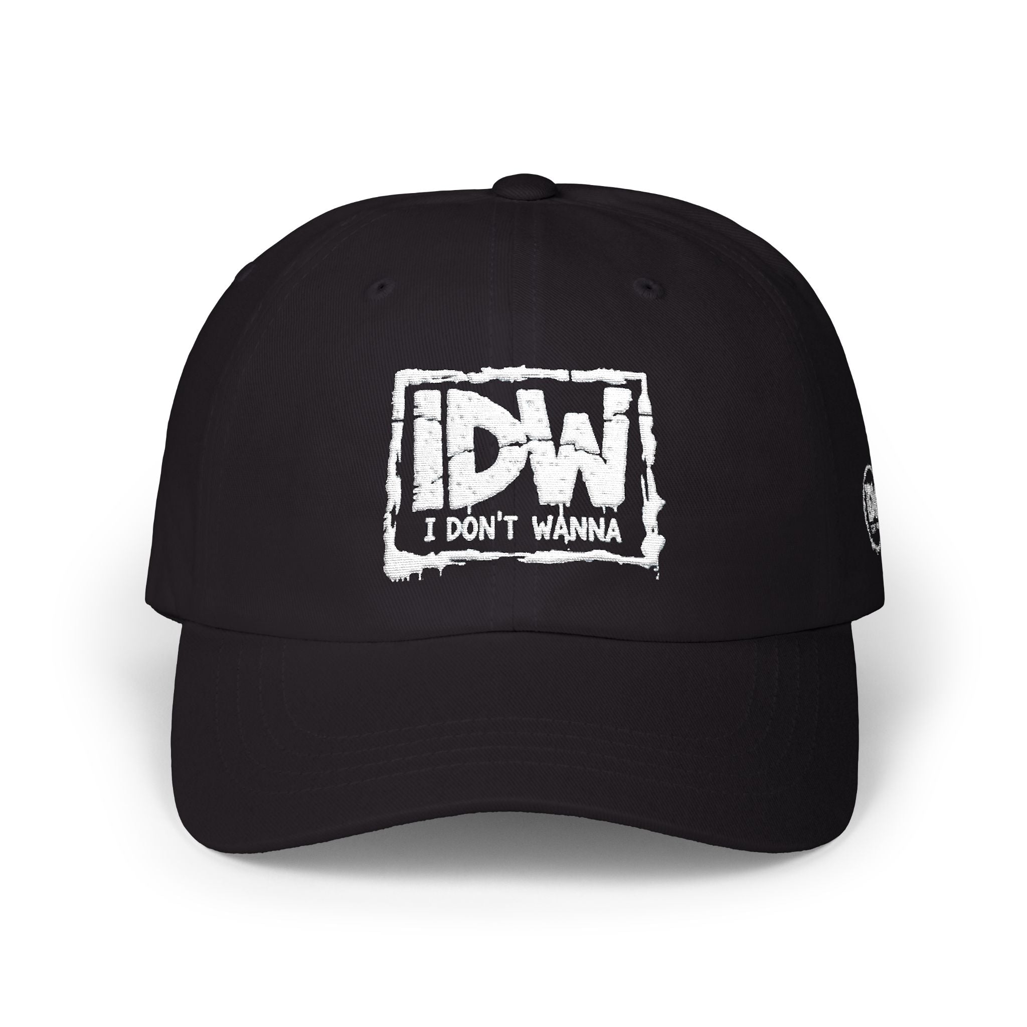 I Don’t Wanna Dad Cap – Distressed DW Logo Baseball Hat