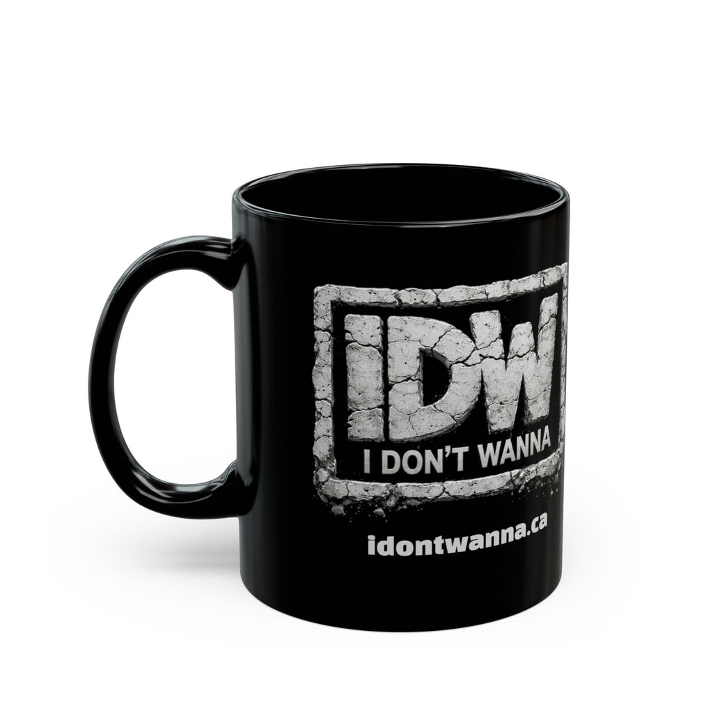 I Don’t Wanna Concrete Logo Coffee Mug — Black 11oz/15oz