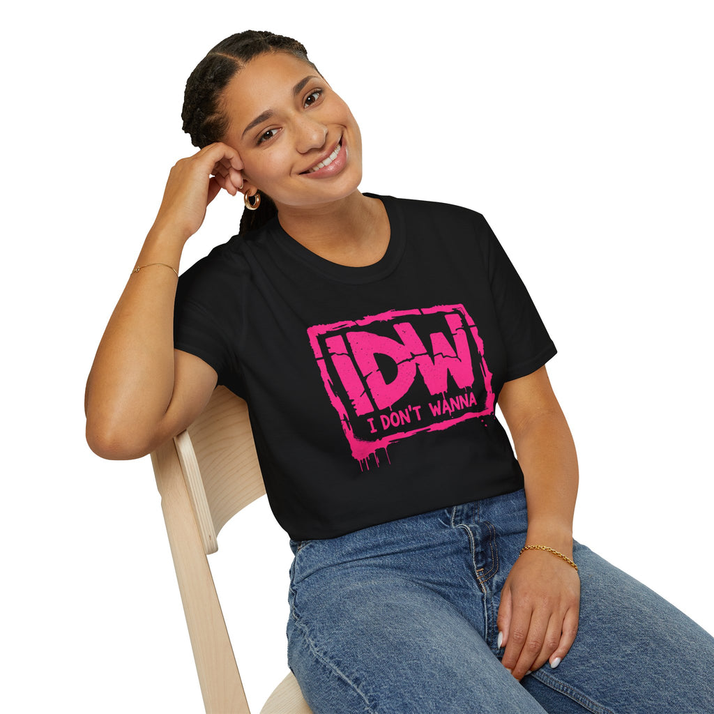IDW "I Don’t Wanna" Pink Logo Graphic T-Shirt