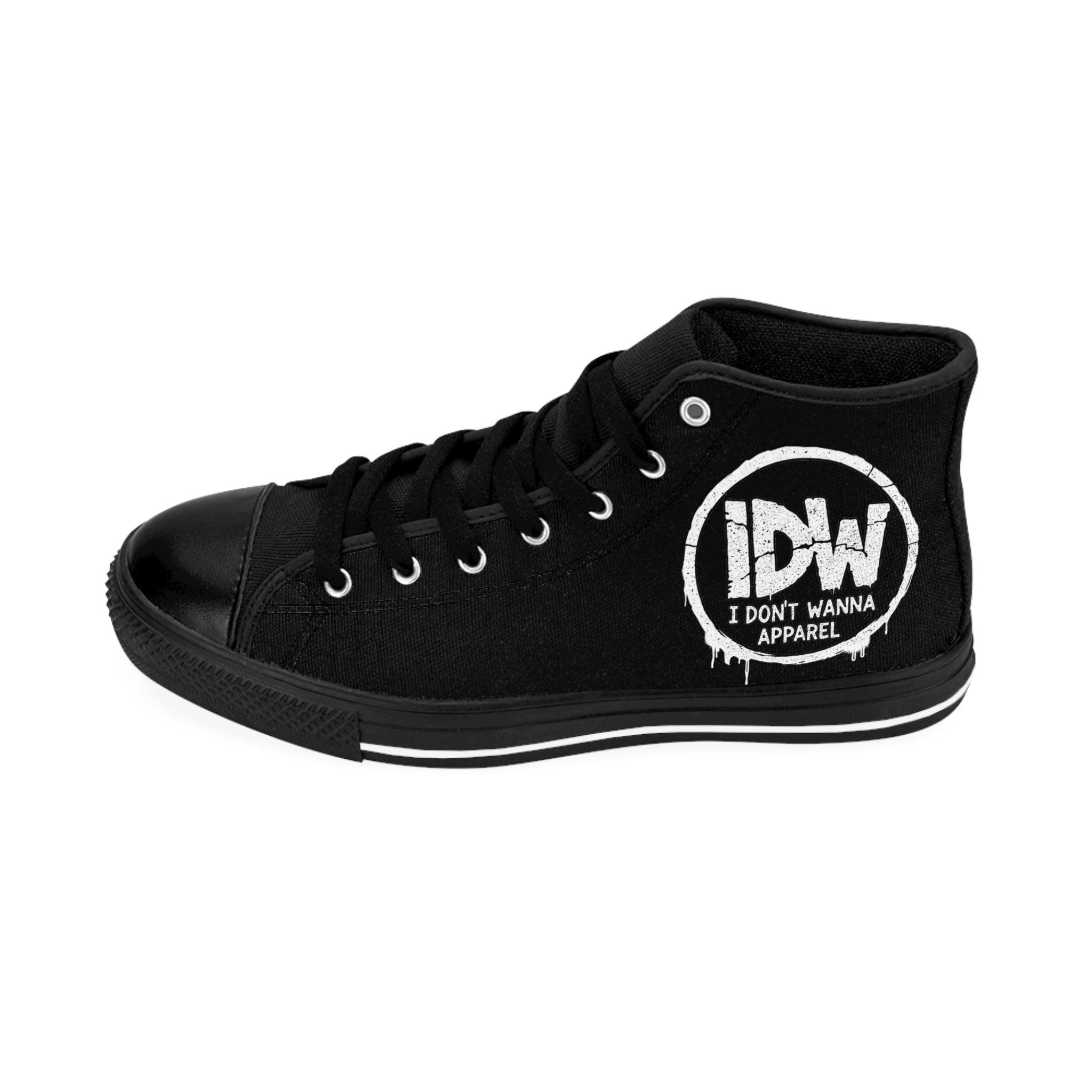 "I Don't Wanna" High Top Sneakers — Men's Classic Casual Shoes