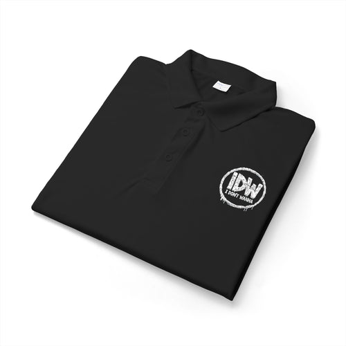 Black Polo Shirt IDW Logo — Corporate Casual Work Polo