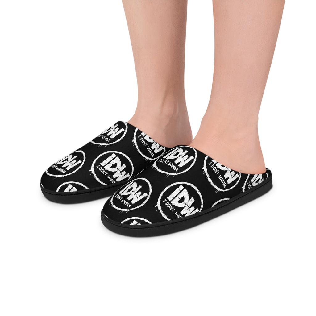 I Don't Wanna Cozy Slippers — Men's Indoor Fuzzy House Shoes