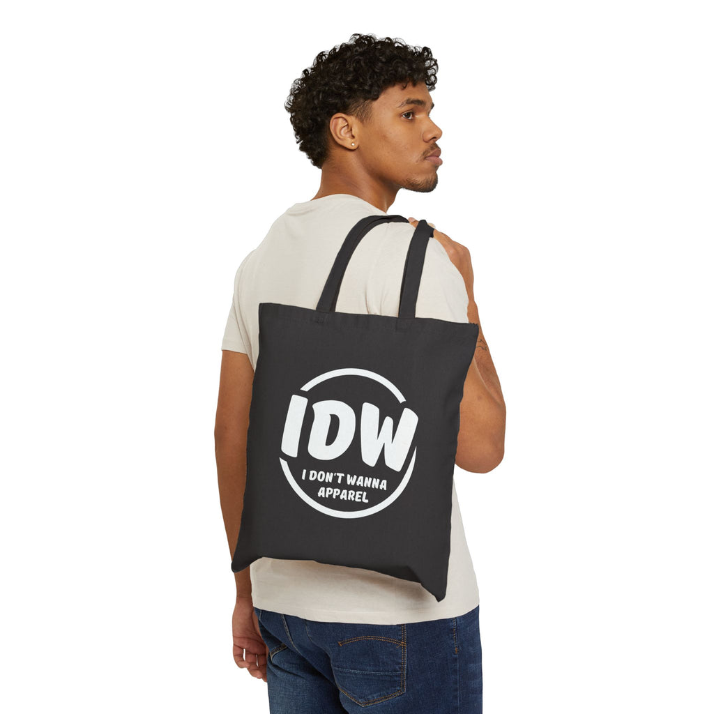 I Don’t Wanna Canvas Tote — Funny Minimalist Cotton Shopper