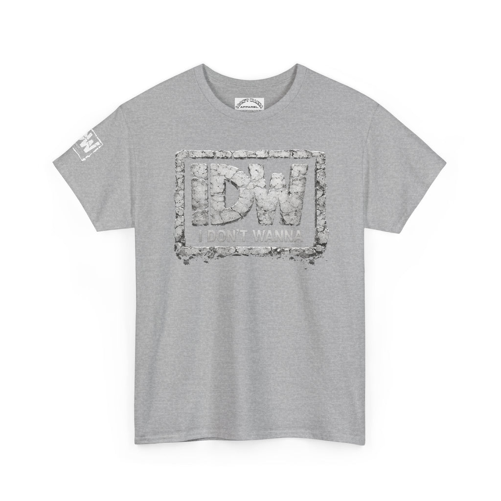 Distressed 3D Concrete IDW Logo T-Shirt — Vintage Urban Graphic Tee
