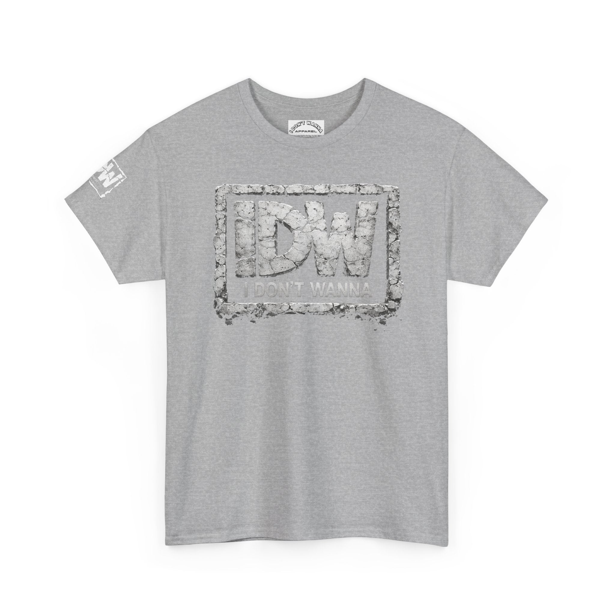 Distressed 3D Concrete IDW Logo T-Shirt — Vintage Urban Graphic Tee