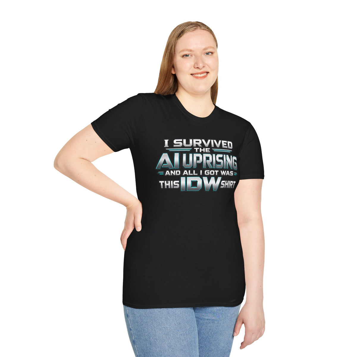 AI Uprising Survivor T-Shirt — "I Survived the AI Uprising and All I Got Was This IDW Shirt"