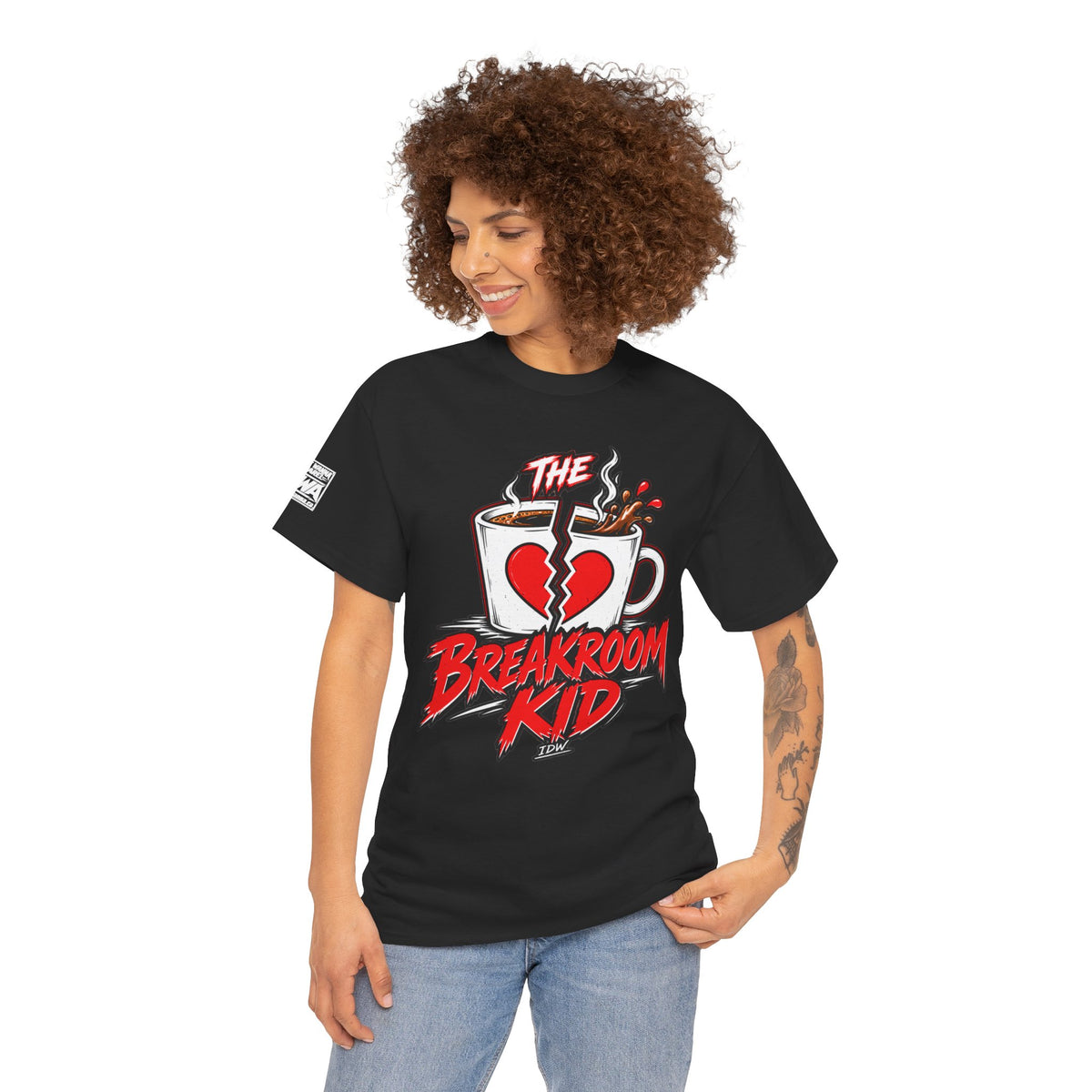 Breakroom Kid Tee — “I Think I’m TIRED. I Know I’m COMFY.” Coffee Shop Graphic Tee