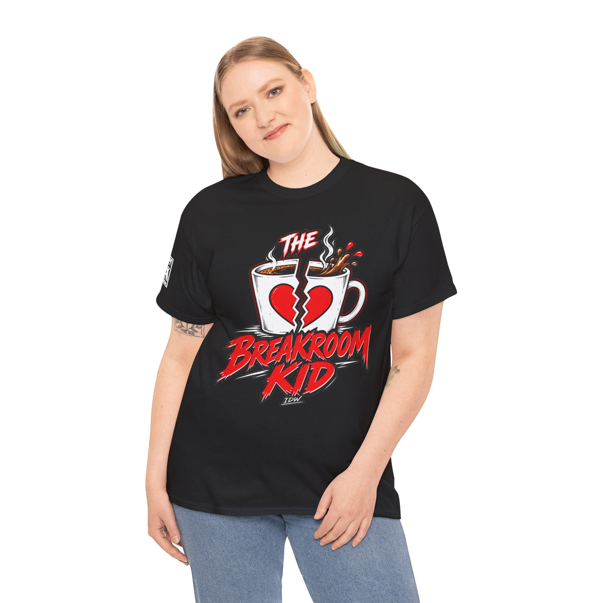 Breakroom Kid Tee — “I Think I’m TIRED. I Know I’m COMFY.” Coffee Shop Graphic Tee