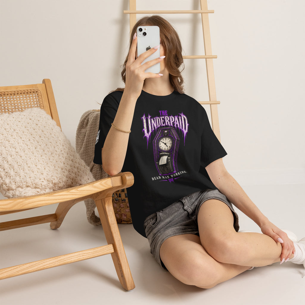 Rest in Debt Gothic Coffin Clock Tee