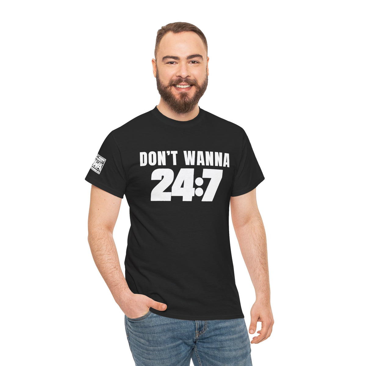 Don’t Wanna 24:7 Wrestling-Inspired Graphic T-Shirt
