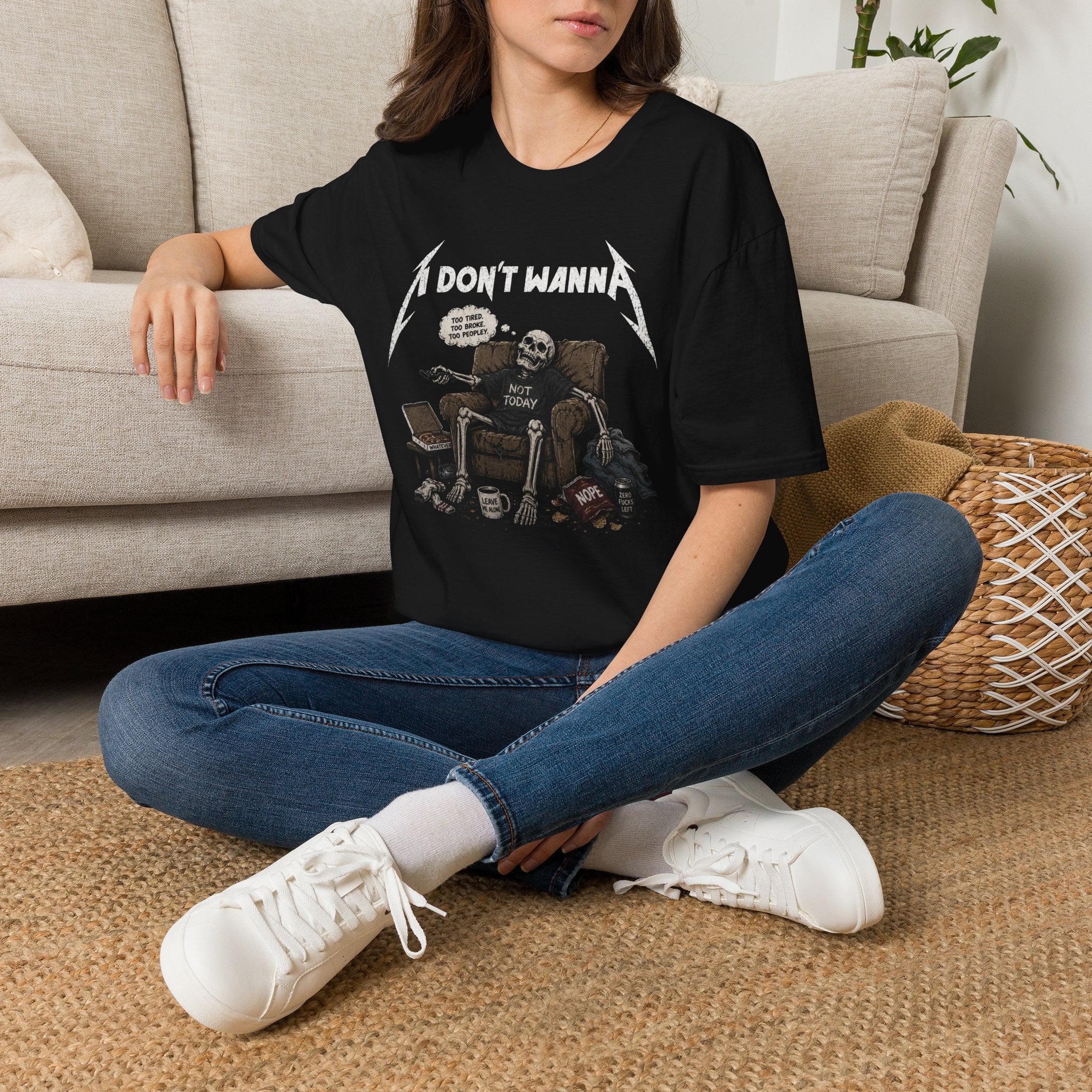 90s Metal 'I Don't Wanna' Skeleton T-Shirt