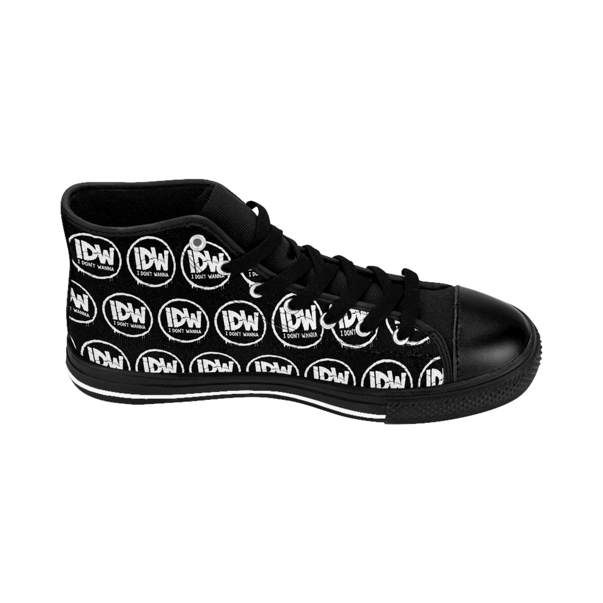 "I Don't Wanna" High Top Sneakers — Men's Classic Casual Shoes