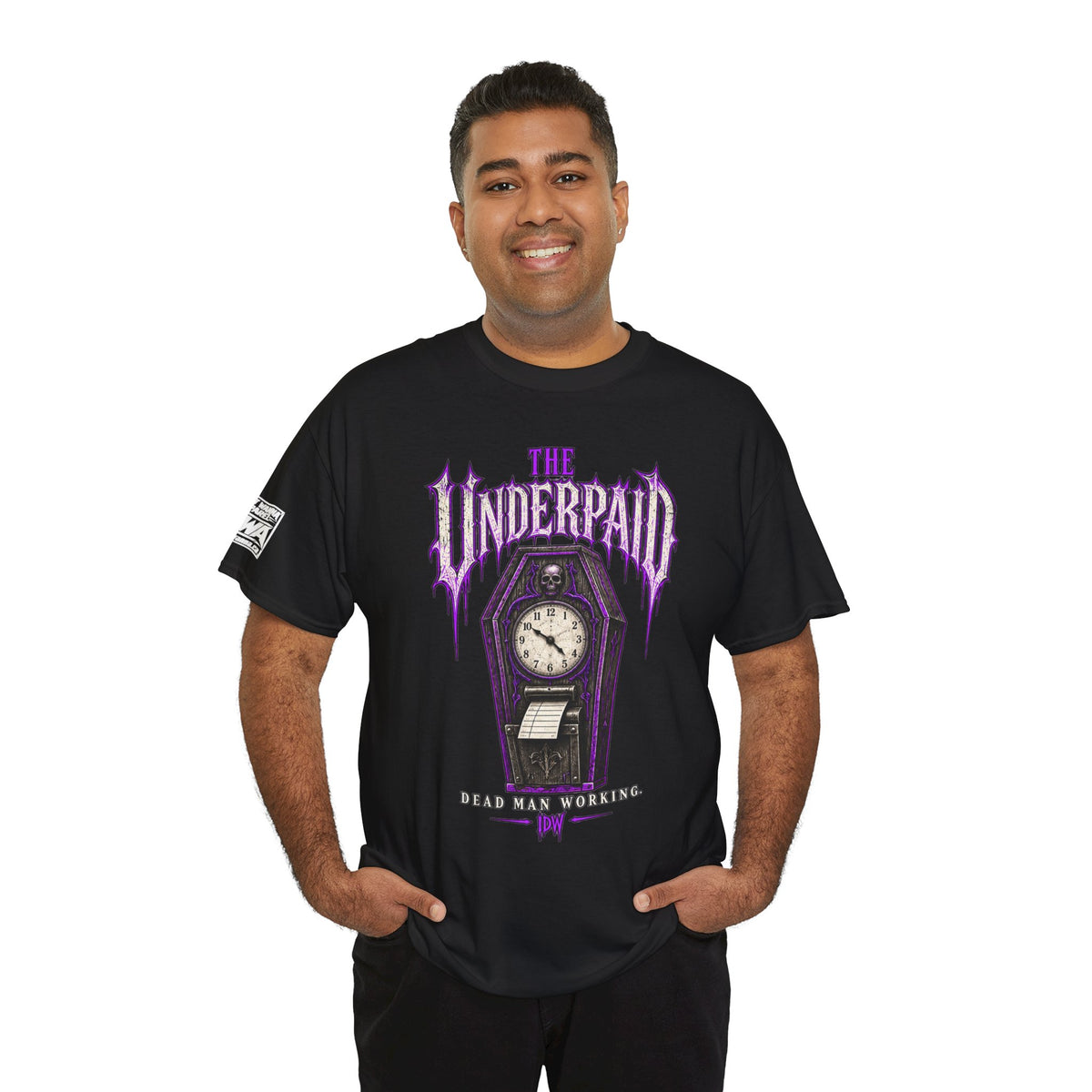 Rest in Debt Gothic Coffin Clock Tee