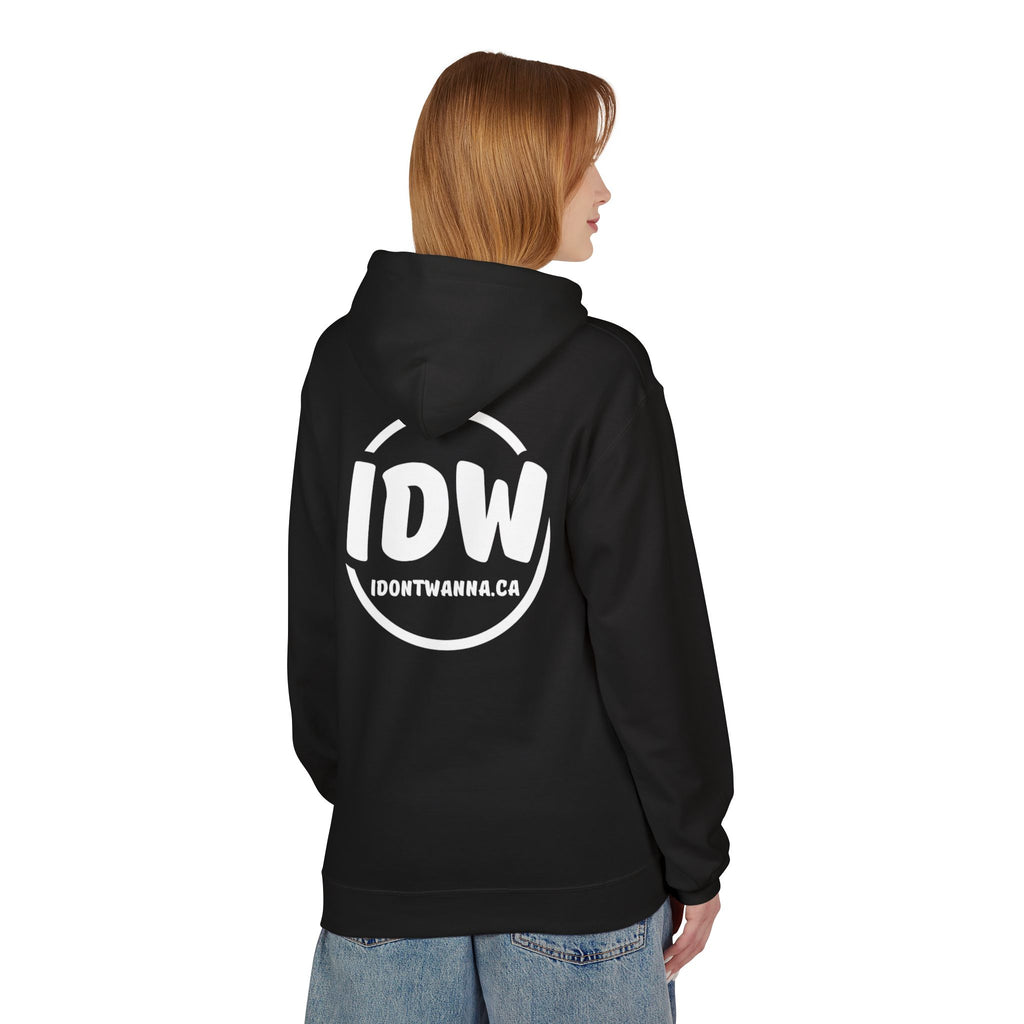 “I Don’t Wanna” Cozy Fleece Hoodie — Bold Mood-Status Pullover