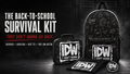 IDW Back-To-School Survival Kit - Backpack, Lunch Bag, Kids Tee, and Free IDW Button